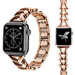 Correa de reloj metálica en forma de V de xD...