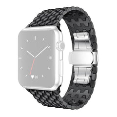 Correa de reloj metálica con textura de drag...
