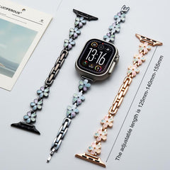 Correa de reloj metálica con forma de pétalo...