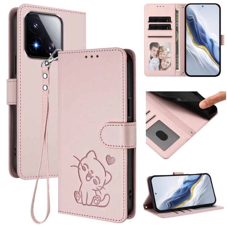 Funda para teléfono de piel con forma de cor...