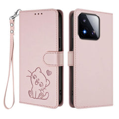Funda para teléfono de piel con forma de cor...