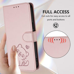 Funda para teléfono de piel con forma de cor...