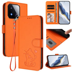 Funda para teléfono de piel con forma de cor...