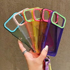Funda transparente de TPU con marco de lente...