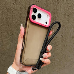 Funda transparente de TPU con marco de lente...