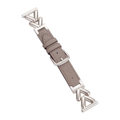 Correa de reloj híbrida de cuero y metal en ...