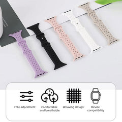 Correa de reloj de silicona trenzada con heb...