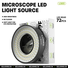 Fuente de luz anular para microscopio Luowei...