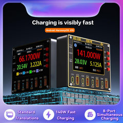 Cargador rápido i2C C08 n.° 1 Amperímetro di...