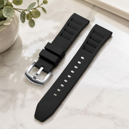 Correa de reloj de silicona con hebilla plat...