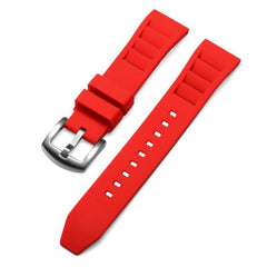 Correa de reloj de silicona con hebilla plat...