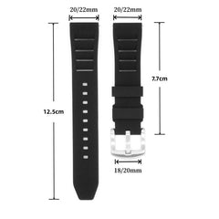 Correa de reloj de silicona con hebilla plat...