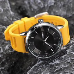 Correa de reloj de silicona con hebilla plat...