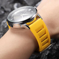 Correa de reloj de silicona con hebilla plat...