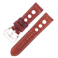 Correa de reloj de cuero genuino transpirabl...