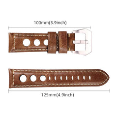 Correa de reloj de cuero genuino transpirabl...