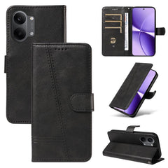 Funda de cuero para teléfono con costura tip...