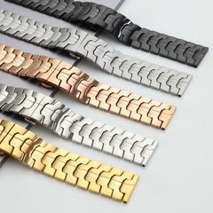 Correa de reloj de acero inoxidable con hebi...
