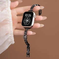 Pulsera fina de acero inoxidable con diamant...