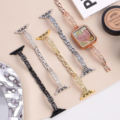 Pulsera fina de acero inoxidable con diamant...