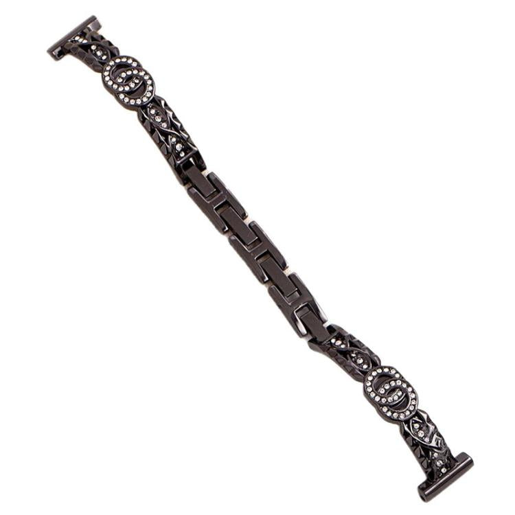Pulsera fina de acero inoxidable con diamant...