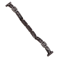Pulsera fina de acero inoxidable con diamant...