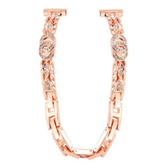 Pulsera fina de acero inoxidable con diamant...