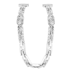 Pulsera fina de acero inoxidable con diamant...