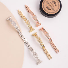 Pulsera fina de acero inoxidable con diamant...