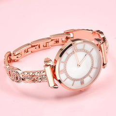 Pulsera fina de acero inoxidable con diamant...