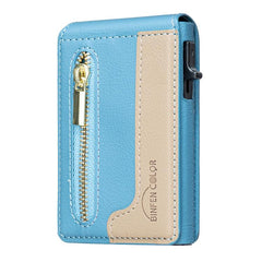 Cartera para tarjetas MagSafe con cremallera y bloques de color BFK31