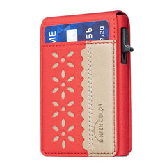 Cartera Magsafe para tarjetas BFK30 con diseño de bloques de color y flores