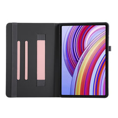 Funda para tablet de piel con agarre de mano...