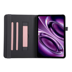 Funda para tablet de piel con agarre de mano...