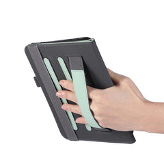 Funda para tablet de piel con agarre de mano...
