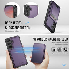 Funda para teléfono de cuero con ranura para...