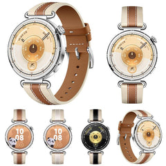 Correa de reloj de cuero genuino empalmado x...