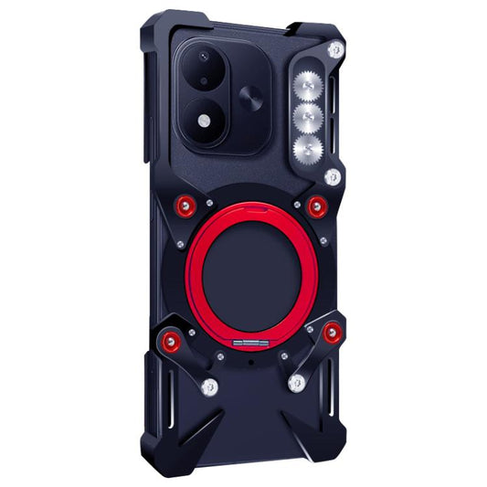 Funda metálica hueca para teléfono con sopor...
