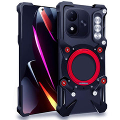 Funda metálica hueca para teléfono con sopor...