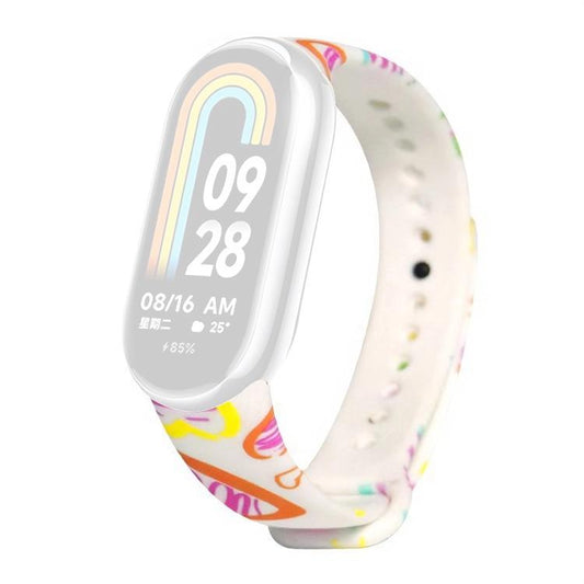 Correa de reloj de TPU con estampado de flor...