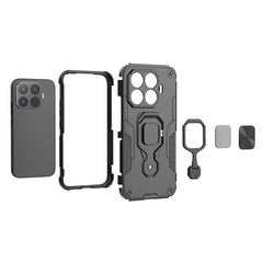 Funda híbrida de TPU y PC con soporte metáli...