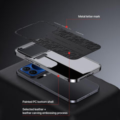 Funda para teléfono de PC de cuero liso con ...