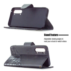 Funda de cuero PU con tapa horizontal y text...