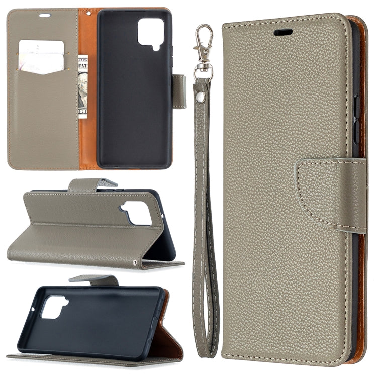 Litchi Texture Pure Color Horizontal Flip PU...