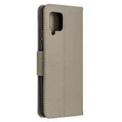 Litchi Texture Pure Color Horizontal Flip PU...