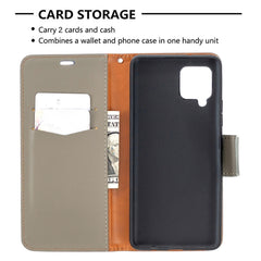 Litchi Texture Pure Color Horizontal Flip PU...