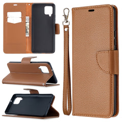 Litchi Texture Pure Color Horizontal Flip PU...