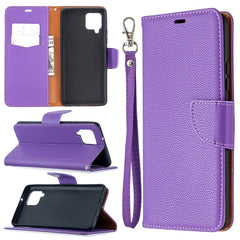Litchi Texture Pure Color Horizontal Flip PU...