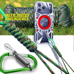 Funda metálica hueca MagSafe con soporte gir...