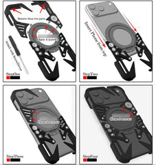 Funda metálica hueca MagSafe con soporte gir...